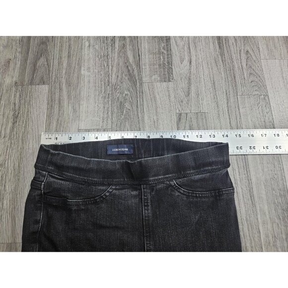 J Crew Jeans Womens 27 Black Pull-On Toothpick Skinny Stretch Denim Pants Modern - Picture 9 of 13